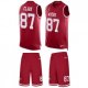 49ers #87 Dwight Clark Red Team Color Stitched NFL Limited Tank Top Suit Jersey
