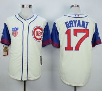 Chicago Cubs -17 Kris Bryant Cream Blue 1942 Turn Back The Clock Stitched MLB Jersey Chicago Cubs -17 Kris Bryant Cream Blue 1942 Turn Back The Clock Stitched MLB Jersey