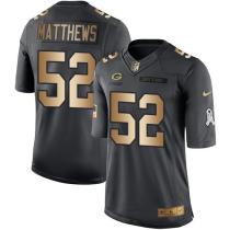 Nike Packers -52 Clay Matthews Black Stitched NFL Limited Gold Salute To Service Jersey Nike Packers -52 Clay Matthews Black Stitched NFL Limited Gold Salute To Service Jersey