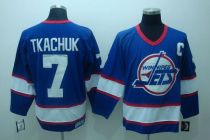 Winnipeg Jets -7 Keith Tkachuk Stitched Blue CCM Throwback NHL Jersey