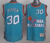 Mitchell And Ness Chicago Bulls -30 Scottie Pippen Light Blue 1996 All star Stitched NBA Jersey