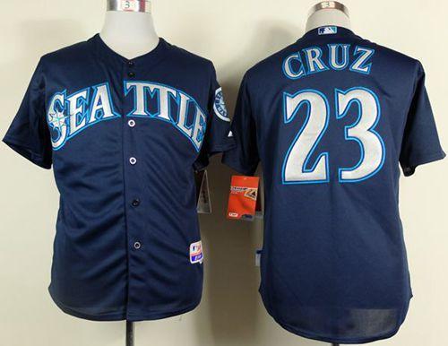 Seattle Mariners #23 Nelson Cruz Navy Blue Cool Base Stitched MLB Jersey