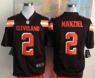 Nike Cleveland Browns -2 Johnny Manziel Brown Team Color Stitched NFL Game jersey