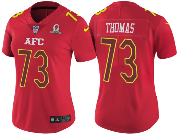 WOMEN'S AFC 2017 PRO BOWL CLEVELAND BROWNS #73 JOE THOMAS RED GAME JERSEY