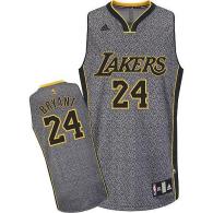 Los Angeles Lakers -24 Kobe Bryant Grey Static Fashion Stitched NBA Jersey