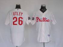 Philadelphia Phillies #26 Chase Utley Stitched White Red Strip MLB Jersey Philadelphia Phillies #26 Chase Utley Stitched White Red Strip MLB Jersey