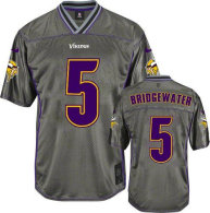 NEW Minnesota Vikings -5 Teddy Bridgewater Grey NFL Elite Vapor Jersey