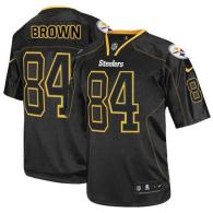 Nike Pittsburgh Steelers #84 Antonio Brown Lights Out Black Men's Stitched NFL Elite Jersey