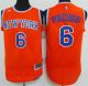 New York Knicks #6 Kristaps Porzingis Orange Stitched Youth NBA Jersey