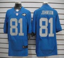 Nike Lions -81 Calvin Johnson Blue Alternate With WCF Patch Throwback Jersey Nike Lions -81 Calvin Johnson Blue Alternate With WCF Patch Throwback Jersey
