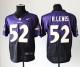 Nike Ravens -52 Ray Lewis Purple Black Men's Stitched NFL Elite Fadeaway Fashion Jersey
