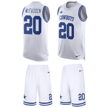 Cowboys -20 Darren McFadden White Stitched NFL Limited Tank Top Suit Jersey