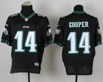 Nike Philadelphia Eagles #14 Riley Cooper Black Alternate Men's Stitched NFL Elite Jersey Nike Philadelphia Eagles #14 Riley Cooper Black Alternate Men's Stitched NFL Elite Jersey