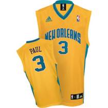New Orleans Pelicans -3 Chris Paul Stitched Yellow NBA Jersey
