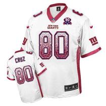 Nike New York Giants #80 Victor Cruz White With 1925-2014 Season Patch Men's Stitched NFL Elite Drif Nike New York Giants #80 Victor Cruz White With 1925-2014 Season Patch Men's Stitched NFL Elite Drif