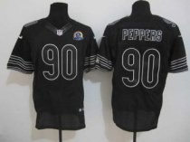 Nike Bears -90 Julius Peppers Black Shadow With Hall of Fame 50th Patch Stitched NFL Elite Jersey Nike Bears -90 Julius Peppers Black Shadow With Hall of Fame 50th Patch Stitched NFL Elite Jersey