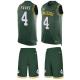Packers -4 Brett Favre Green Team Color Stitched NFL Limited Tank Top Suit Jersey