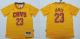 Cleveland Cavaliers -23 LeBron James Yellow Short Sleeve Stitched NBA Jersey