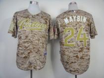 San Diego Padres #24 Cameron Maybin Camo Alternate 2 Cool Base Stitched MLB Jersey