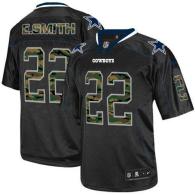 Nike Dallas Cowboys #22 Emmitt Smith Black Men's Stitched NFL Elite Camo Fashion Jersey