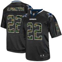 Nike Dallas Cowboys #22 Emmitt Smith Black Men's Stitched NFL Elite Camo Fashion Jersey