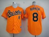 Baltimore Orioles #8 Cal Ripken Orange Cool Base Stitched MLB Jersey