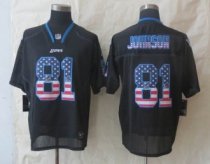 2014 New Nike Detroit Lions 81 Johnson USA Flag Fashion Black Elite Jerseys 2014 New Nike Detroit Lions 81 Johnson USA Flag Fashion Black Elite Jerseys