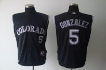 Colorado Rockies -5 Carlos Gonzalez Black Vest Style Stitched MLB Jersey Colorado Rockies -5 Carlos Gonzalez Black Vest Style Stitched MLB Jersey