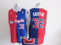 Los Angeles Clippers -32 Blake Griffin Red Blue Split Fashion Stitched NBA Autographed Jersey Los Angeles Clippers -32 Blake Griffin Red Blue Split Fashion Stitched NBA Autographed Jersey