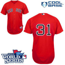 Boston Red Sox #31 Jon Lester Red Cool Base 2013 World Series Patch Stitched MLB Jersey Boston Red Sox #31 Jon Lester Red Cool Base 2013 World Series Patch Stitched MLB Jersey