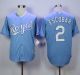 Kansas City Royals -2 Alcides Escobar Light Blue Alternate 1 New Cool Base Stitched MLB Jersey