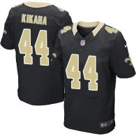 Nike New Orleans Saints #44 Hau'oli Kikaha Black Team Color Men's Stitched NFL Elite Jersey