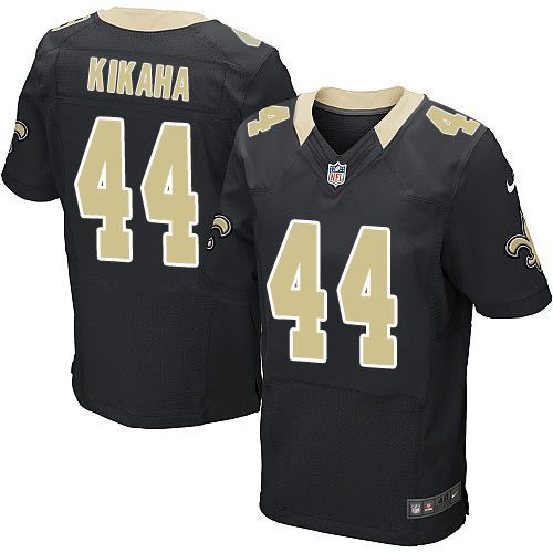 Nike New Orleans Saints #44 Hau'oli Kikaha Black Team Color Men's Stitched NFL Elite Jersey