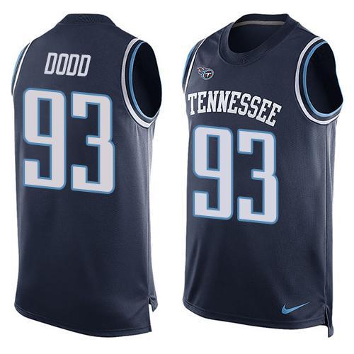 Nike Titans -93 Kevin Dodd Navy Blue Alternate Stitched NFL Limited Tank Top Jersey