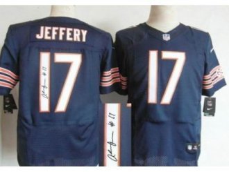 Nike Chicago Bears 17 Alshon Jeffery Blue Signed Elite NFL Jerseys