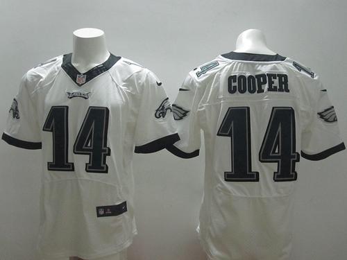 Nike Philadelphia Eagles #14 Riley Cooper White Men's Stitched NFL New Elite Jersey