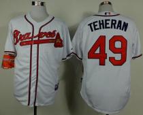 Atlanta Braves #49 Julio Teheran White Cool Base Stitched MLB Jersey