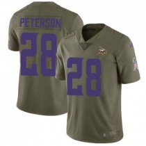 Nike Vikings -28 Adrian Peterson Olive Stitched NFL Limited 2017 Salute to Service Jersey Nike Vikings -28 Adrian Peterson Olive Stitched NFL Limited 2017 Salute to Service Jersey