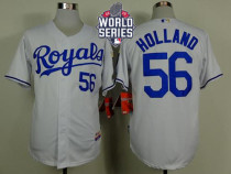 Kansas City Royals -56 Greg Holland White Cool Base W 2015 World Series Patch Stitched MLB Jersey Kansas City Royals -56 Greg Holland White Cool Base W 2015 World Series Patch Stitched MLB Jersey