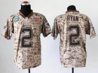 NEW Atlanta Falcons 2 Matt Ryan Camo NFL Elite USMC Jersey(USA