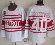 Detroit Red Wings -40 Henrik Zetterberg White 75TH CCM Stitched NHL Jersey