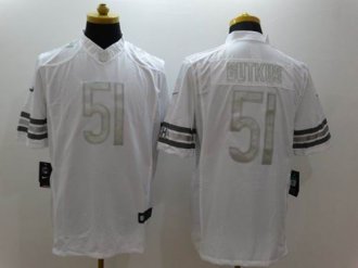 Nike Chicago Bears -51 Dick Butkus White Stitched NFL Limited Platinum Jersey