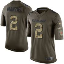 Nike Cleveland Browns -2 Johnny Manziel Green Stitched NFL Limited Salute to Service Jersey Nike Cleveland Browns -2 Johnny Manziel Green Stitched NFL Limited Salute to Service Jersey