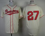 Milwaukee Brewers -27 Carlos Gomez Cream 1948 Turn Back The Clock Stitched MLB Jersey