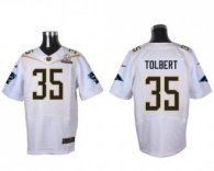 Nike Carolina Panthers -35 Mike Tolbert White 2016 Pro Bowl Stitched NFL Elite Jersey