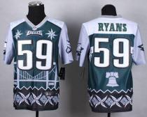 Nike Philadelphia Eagles #59 DeMeco Ryans Midnight Green Men's Stitched NFL Elite Noble Fashion Jers Nike Philadelphia Eagles #59 DeMeco Ryans Midnight Green Men's Stitched NFL Elite Noble Fashion Jers