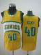Oklahoma City Thunder -40 Shawn Kemp Yellow SuperSonics Throwback Stitched NBA Jersey
