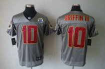 Nike Redskins -10 Robert Griffin III Grey Shadow With Hall of Fame 50th Patch Stitched NFL Elite Jer Nike Redskins -10 Robert Griffin III Grey Shadow With Hall of Fame 50th Patch Stitched NFL Elite Jer
