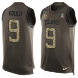 Nike Bears -9 Robbie Gould Green Stitched NFL Limited Salute To Service Tank Top Jersey