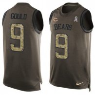 Nike Bears -9 Robbie Gould Green Stitched NFL Limited Salute To Service Tank Top Jersey